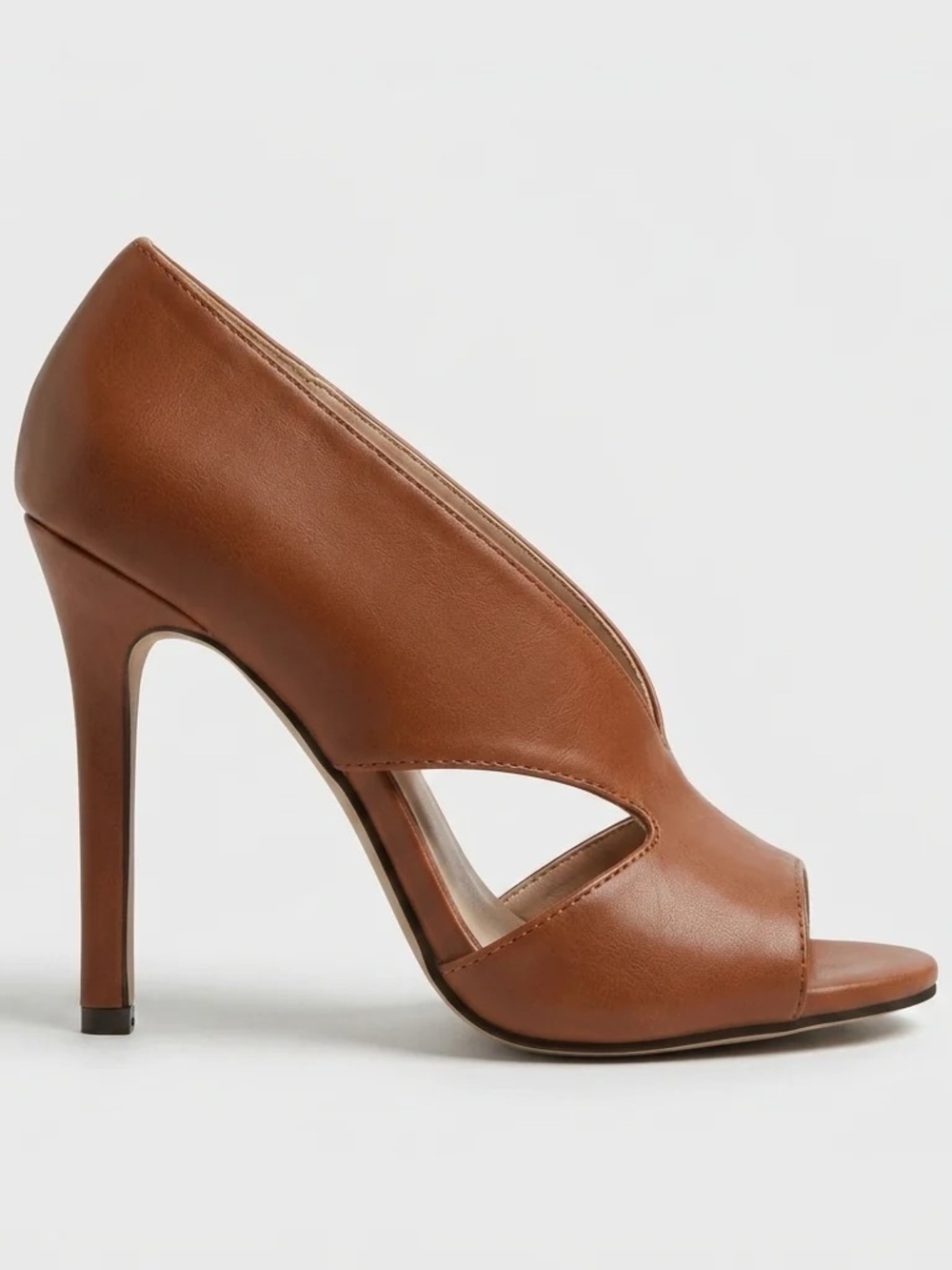 VIRAL TIKTOK NWT | Brown Open-Toe High Heel Pumps